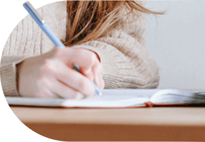 Picture of a pen and journal.